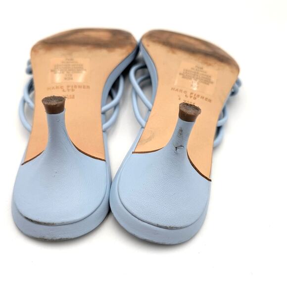 Marc Fisher Banna Strappy Sandals Women's Light Blue Leather Size US7.5M EU38 - Picture 8 of 12